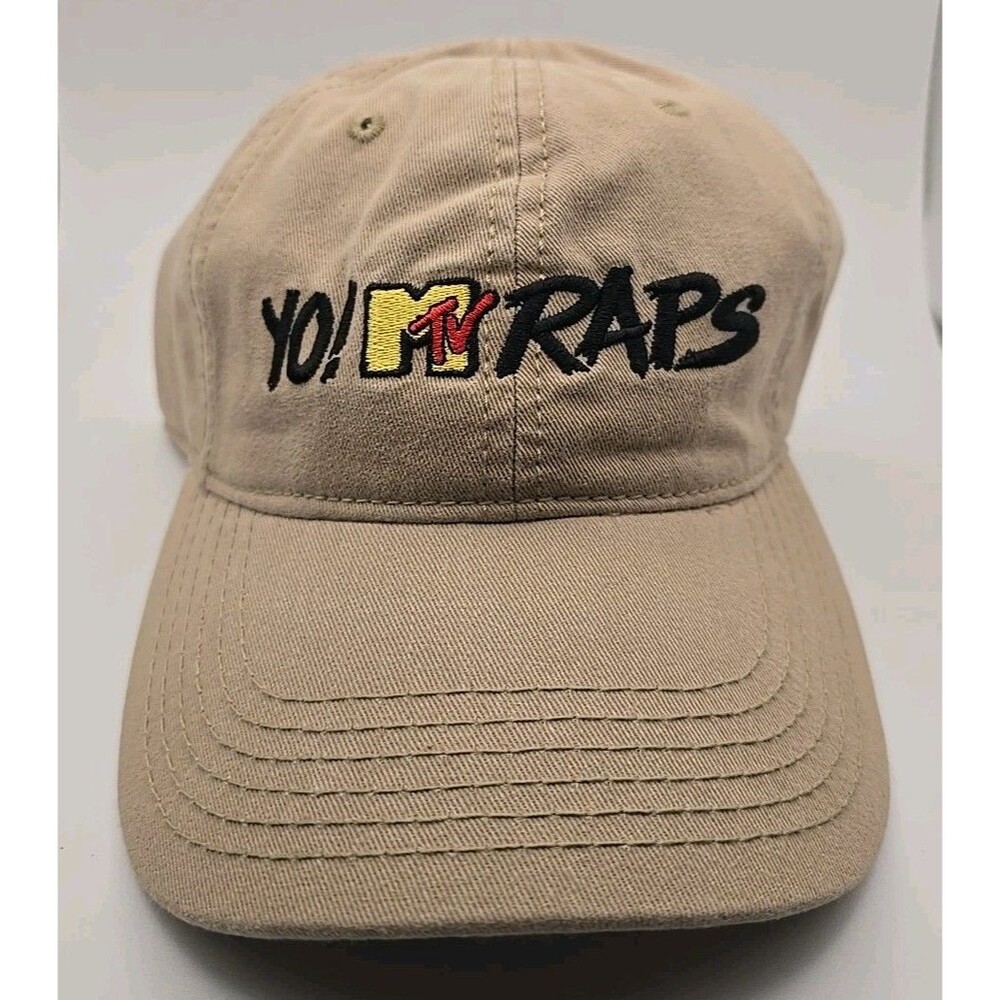New Yo! MTV Raps Hat Khaki Tan Concept One NWT Retro 90s Hip Hop Baseball Cap